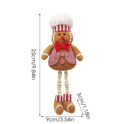 Χριστουγεννιάτικο μενταγιόν κρεμαστό δέντρο 2023 στολίδια με μελόψωμο για το σπίτι 2024 Πρωτοχρονιάτικο δώρο Navidad Noel