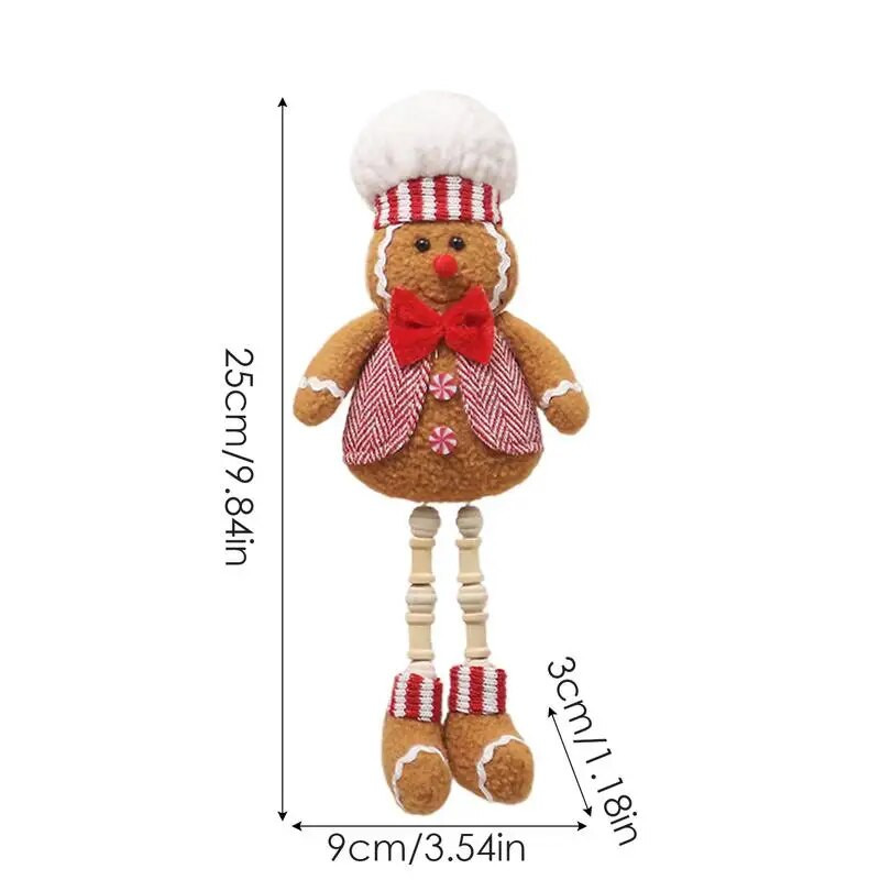 Χριστουγεννιάτικο μενταγιόν κρεμαστό δέντρο 2023 στολίδια με μελόψωμο για το σπίτι 2024 Πρωτοχρονιάτικο δώρο Navidad Noel