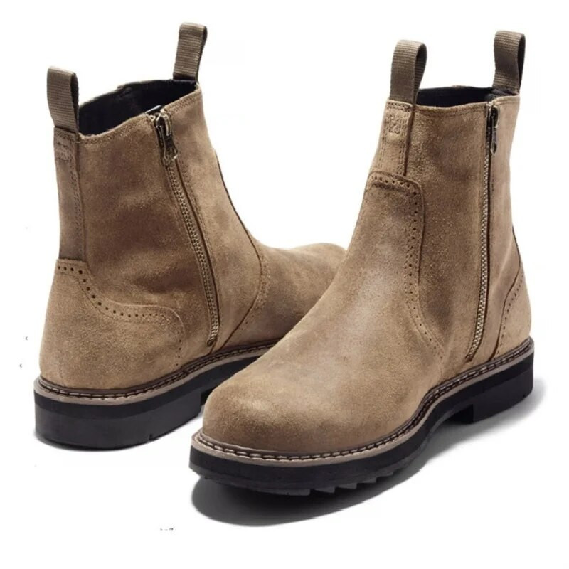 Férfi Chelsea csizma Kézzel készített csizma őszi téli műbőr Retro bokacsizma Zapatos Hombre férfi cipő Botas Hombre új