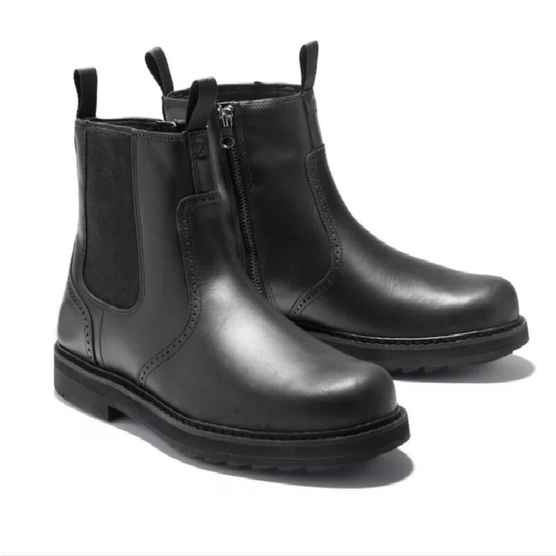 Férfi Chelsea csizma Kézzel készített csizma őszi téli műbőr Retro bokacsizma Zapatos Hombre férfi cipő Botas Hombre új