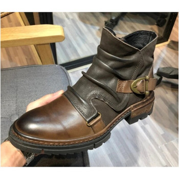 Ανδρικές μεσαιωνικές μπότες PU Leather Knight Captain Jack Martin Ankle Booties Απόκριες ρετρό Steampunk παπούτσια