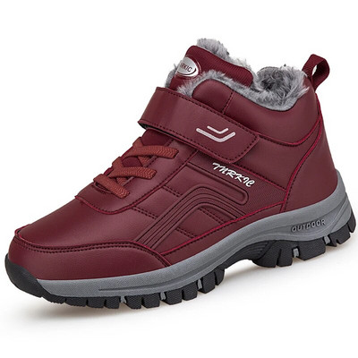 2023 Χειμώνας Γυναικείες ανδρικές μπότες Αδιάβροχες δερμάτινες μπότες Άνδρας βελούδινα ζεστά αθλητικά παπούτσια Άντρας Outdoor Ankle Snow Boots Casual Παπούτσια μεγάλο μέγεθος