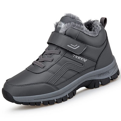 2023 Χειμώνας Γυναικείες ανδρικές μπότες Αδιάβροχες δερμάτινες μπότες Άνδρας βελούδινα ζεστά αθλητικά παπούτσια Άντρας Outdoor Ankle Snow Boots Casual Παπούτσια μεγάλο μέγεθος