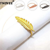 12 bucăți de inele de șervețel din aur cataramă pentru șervețele din frunze pentru Paște, Ziua Recunoștinței, decorațiuni de nuntă, suporturi metalice pentru șervețele, decor de masă ERL06