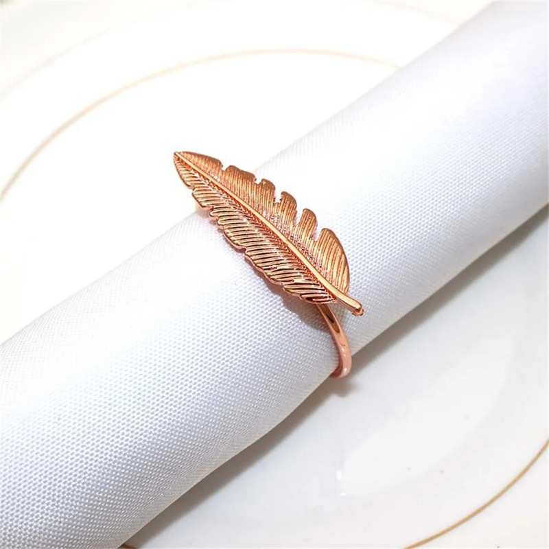 12 bucăți de inele de șervețel din aur cataramă pentru șervețele din frunze pentru Paște, Ziua Recunoștinței, decorațiuni de nuntă, suporturi metalice pentru șervețele, decor de masă ERL06