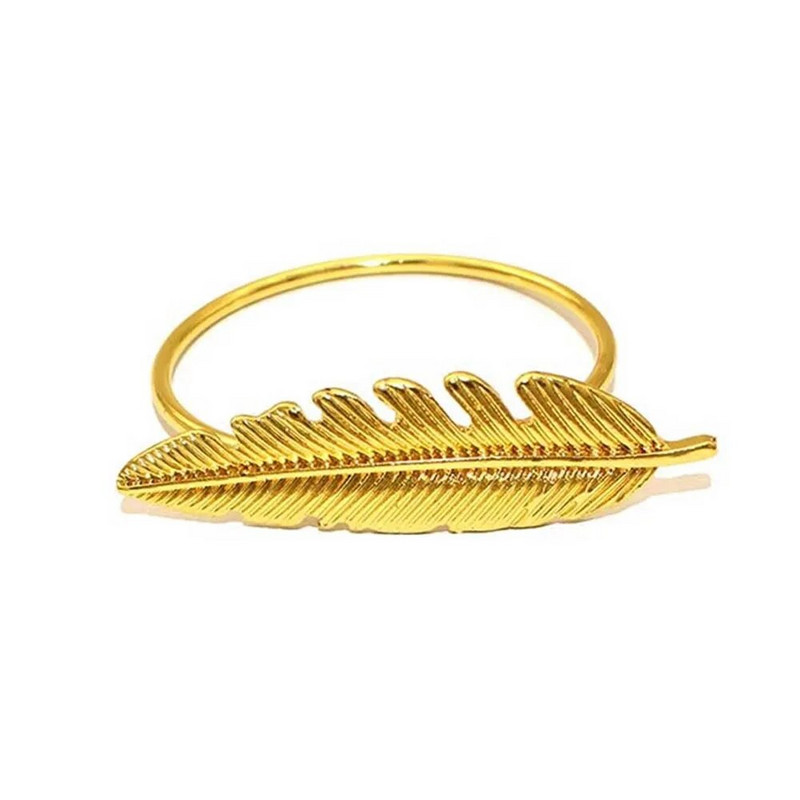 12 bucăți de inele de șervețel din aur cataramă pentru șervețele din frunze pentru Paște, Ziua Recunoștinței, decorațiuni de nuntă, suporturi metalice pentru șervețele, decor de masă ERL06