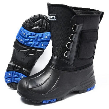 Χειμερινές ανδρικές μπότες εξωτερικού χώρου Ζεστές αδιάβροχες μπότες χιονιού για άνδρες Μπότες ψαρέματος Ανδρικές αντιολισθητικές μπότες πεζοπορίας Αθλητικά πάνινα παπούτσια Αρσενικά