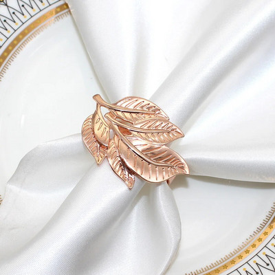 8Gb Kļavu lapu salvešu gredzeni rudens Pateicības dienai Woodland Birthday Baby Shower Lauku stila kāzu ballīšu rotājumi HWH204