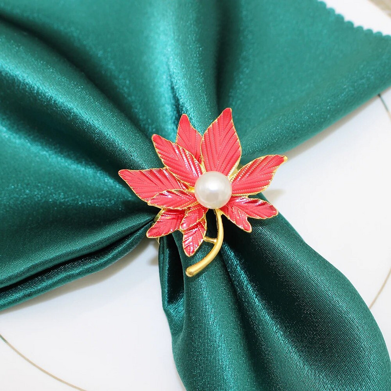 8Gb Kļavu lapu salvešu gredzeni rudens Pateicības dienai Woodland Birthday Baby Shower Lauku stila kāzu ballīšu rotājumi HWH204