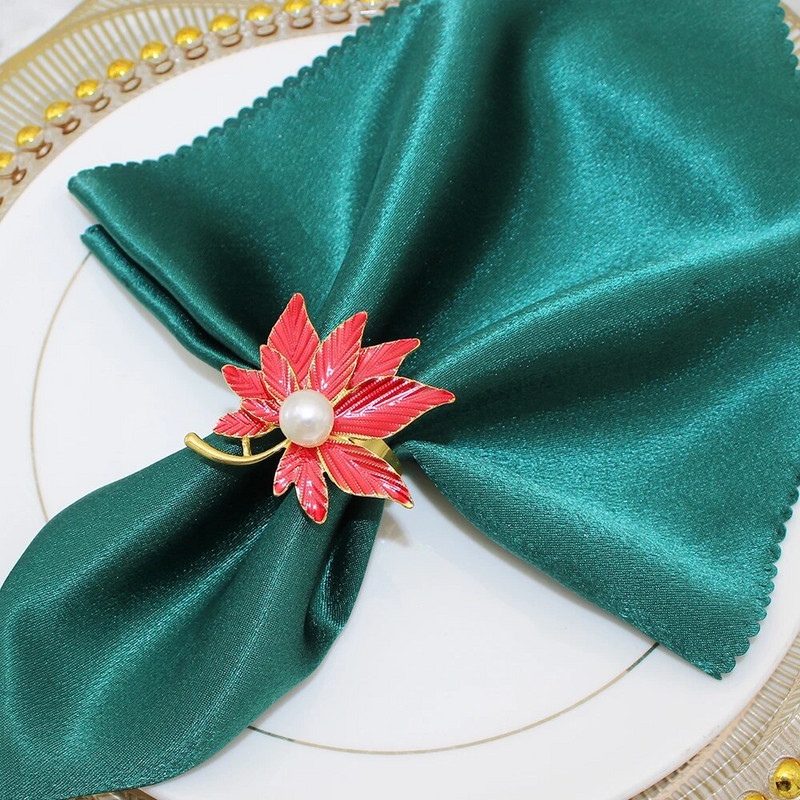 8Gb Kļavu lapu salvešu gredzeni rudens Pateicības dienai Woodland Birthday Baby Shower Lauku stila kāzu ballīšu rotājumi HWH204