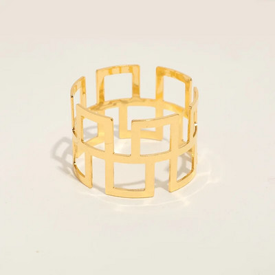 6gab Zelta gredzenu salvešu turētāji Metāla salvešu turētāji galda dekorēšanai Ziemassvētku kāzu ballītei Pateicības salvete sprādzes