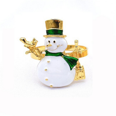 6Gb Zeķes formas salvešu gredzeni Zelta Ziemassvētku salvešu turētājs galda klāšanai Dzimšanas diena Lieldienas Rudens Pateicības kāzas De ERC113