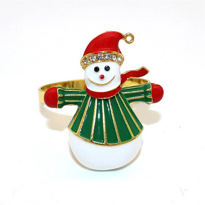 6Gb Zeķes formas salvešu gredzeni Zelta Ziemassvētku salvešu turētājs galda klāšanai Dzimšanas diena Lieldienas Rudens Pateicības kāzas De ERC113