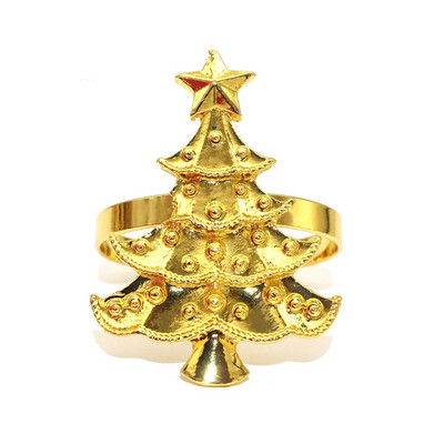 6Gb Zeķes formas salvešu gredzeni Zelta Ziemassvētku salvešu turētājs galda klāšanai Dzimšanas diena Lieldienas Rudens Pateicības kāzas De ERC113