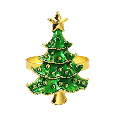 6Gb Zeķes formas salvešu gredzeni Zelta Ziemassvētku salvešu turētājs galda klāšanai Dzimšanas diena Lieldienas Rudens Pateicības kāzas De ERC113