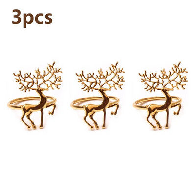 3/6/12db Karácsonyi szalvétatartó ötvözet Kiváló minőségű aranyos finom szarvas szalvéta gyűrű bár étterembe karácsonyi parti vacsora