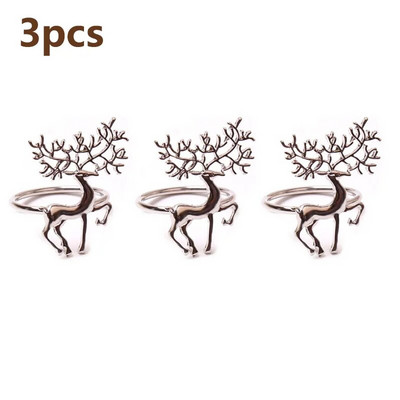 3/6/12db Karácsonyi szalvétatartó ötvözet Kiváló minőségű aranyos finom szarvas szalvéta gyűrű bár étterembe karácsonyi parti vacsora