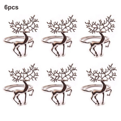 3/6/12db Karácsonyi szalvétatartó ötvözet Kiváló minőségű aranyos finom szarvas szalvéta gyűrű bár étterembe karácsonyi parti vacsora