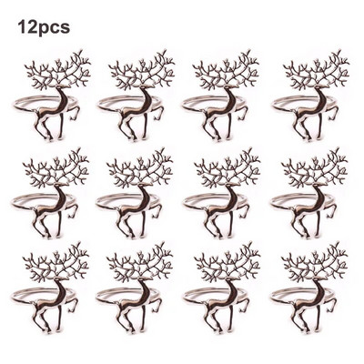 3/6/12db Karácsonyi szalvétatartó ötvözet Kiváló minőségű aranyos finom szarvas szalvéta gyűrű bár étterembe karácsonyi parti vacsora