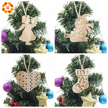 6 ΤΕΜ. Υπέροχα Ευρωπαϊκά Χριστουγεννιάτικα Ξύλινα Μενταγιόν Στολίδια Ξύλινη χειροτεχνία Διακοσμητικά χριστουγεννιάτικου δέντρου Παιδικά παιχνίδια Κρεμαστά δώρα
