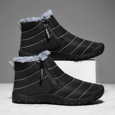 Talvised meeste saapad, lameda põhjaga mugavad kulumiskindlad puuvillased jalatsid soojaks vabaaja tossud meeste lumesaapad