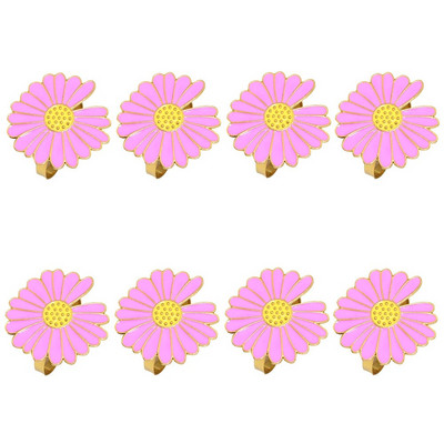 8Gb. Baltas rozes salvešu gredzeni Ziedu salvešu turētājs Gredzenu galda rotājums kāzu dzimšanas dienai Ziemassvētki Valentīna diena HWW01