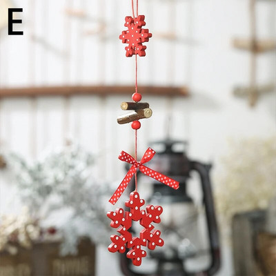 Božićni drveni ukrasi, šuplje obojene bijele točke, božićno drvce, viseći ukrasi s privjescima za dom, novogodišnji ukrasi 2024., dječji poklon