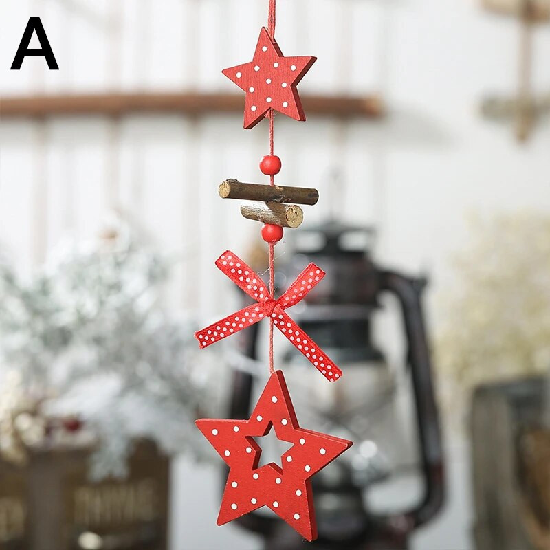 Božićni drveni ukrasi, šuplje obojene bijele točke, božićno drvce, viseći ukrasi s privjescima za dom, novogodišnji ukrasi 2024., dječji poklon