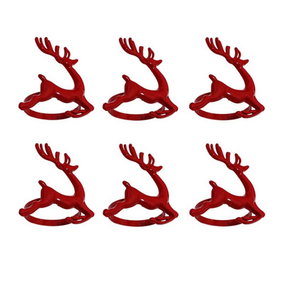 6 DB karácsonyi szalvéta gyűrűk fém jávorszarvas zöld strassz hópehely szalvéta csatok tartó gyűrűk esküvői asztaldíszhez HWC03