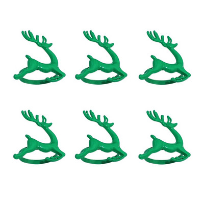 6 DB karácsonyi szalvéta gyűrűk fém jávorszarvas zöld strassz hópehely szalvéta csatok tartó gyűrűk esküvői asztaldíszhez HWC03