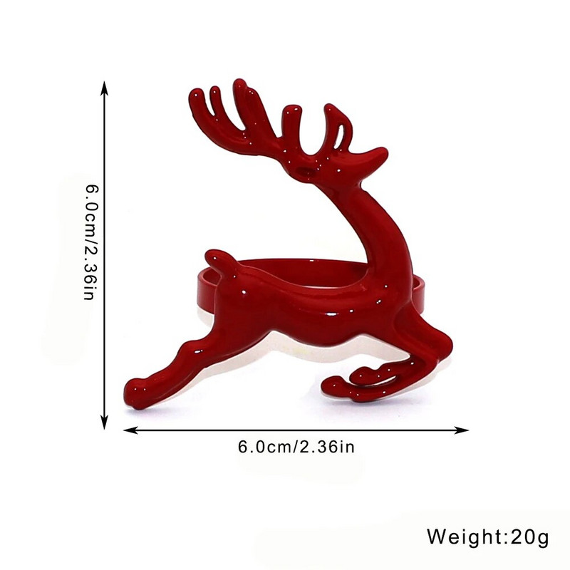 6 DB karácsonyi szalvéta gyűrűk fém jávorszarvas zöld strassz hópehely szalvéta csatok tartó gyűrűk esküvői asztaldíszhez HWC03