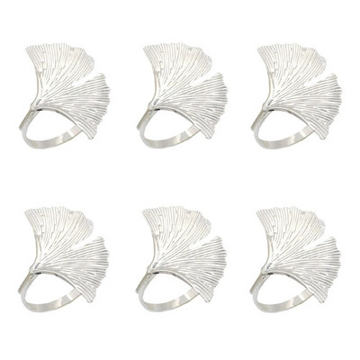 Dvianna 6Gb Fall Leaf salvešu gredzeni Zelta salvešu turētājs Ziemassvētku vakariņām Kāzām Pateicības dienai vai ikdienas lietošanai HWL73