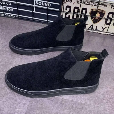 Vīriešu apavi Pavasaris Rudens Ziemas Modes Apavi Plīša zābaki Vīriešu Augstie zābaki Vīriešu Sporta Ikdienas apavi Daudzpusīgi galda apavi