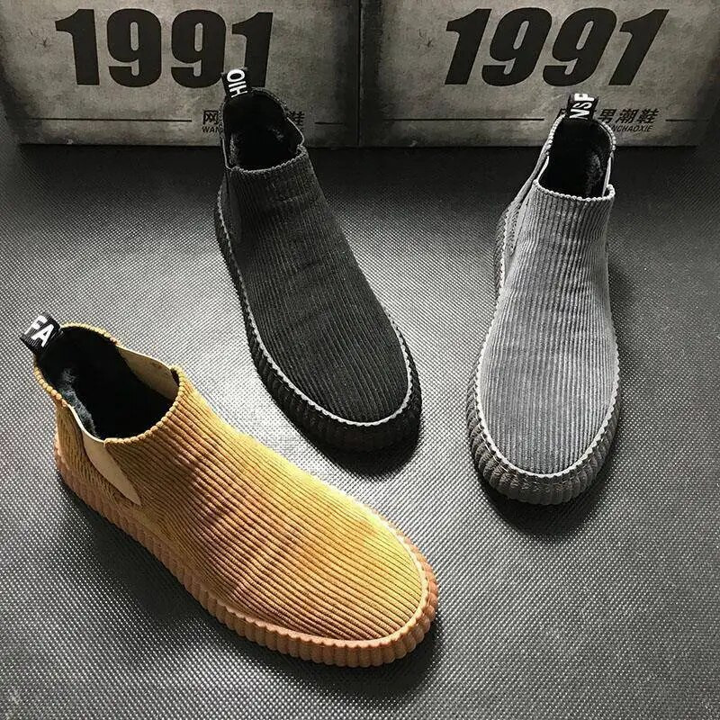 Vīriešu apavi Pavasaris Rudens Ziemas Modes Apavi Plīša zābaki Vīriešu Augstie zābaki Vīriešu Sporta Ikdienas apavi Daudzpusīgi galda apavi