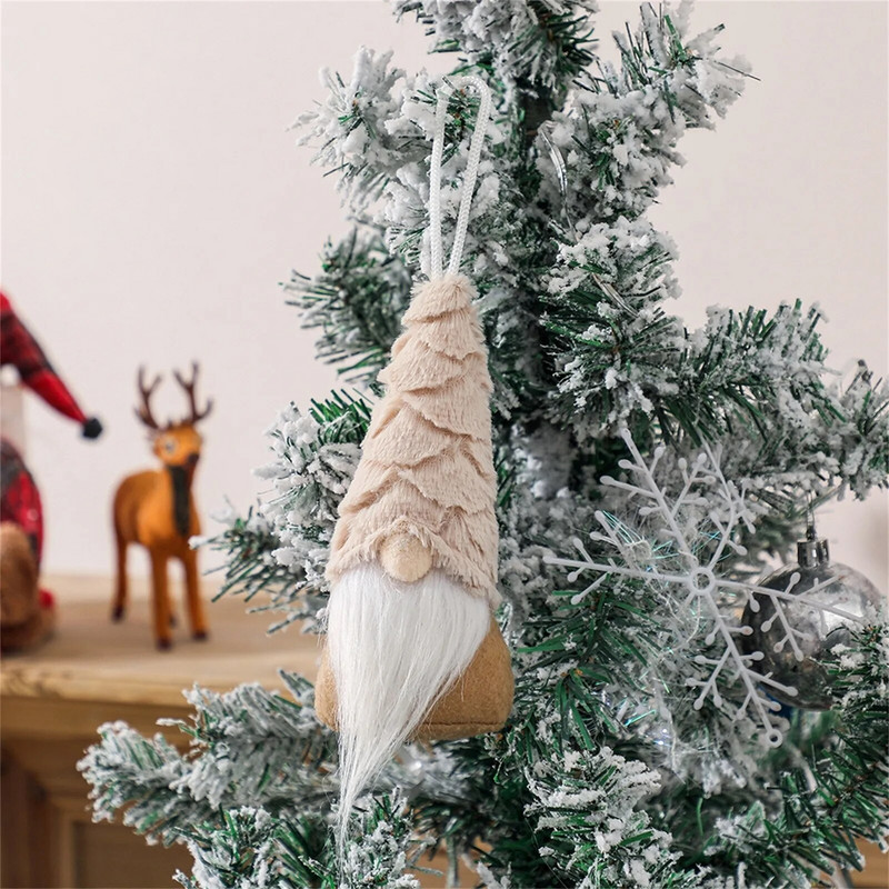 2023. gada Ziemassvētku rotājumi. Jauki rūķīši bezsejas rūķīšu lelle Ziemassvētku eglītes piekaramie rotājumi, rotājumi mājas bērniem, dāvana