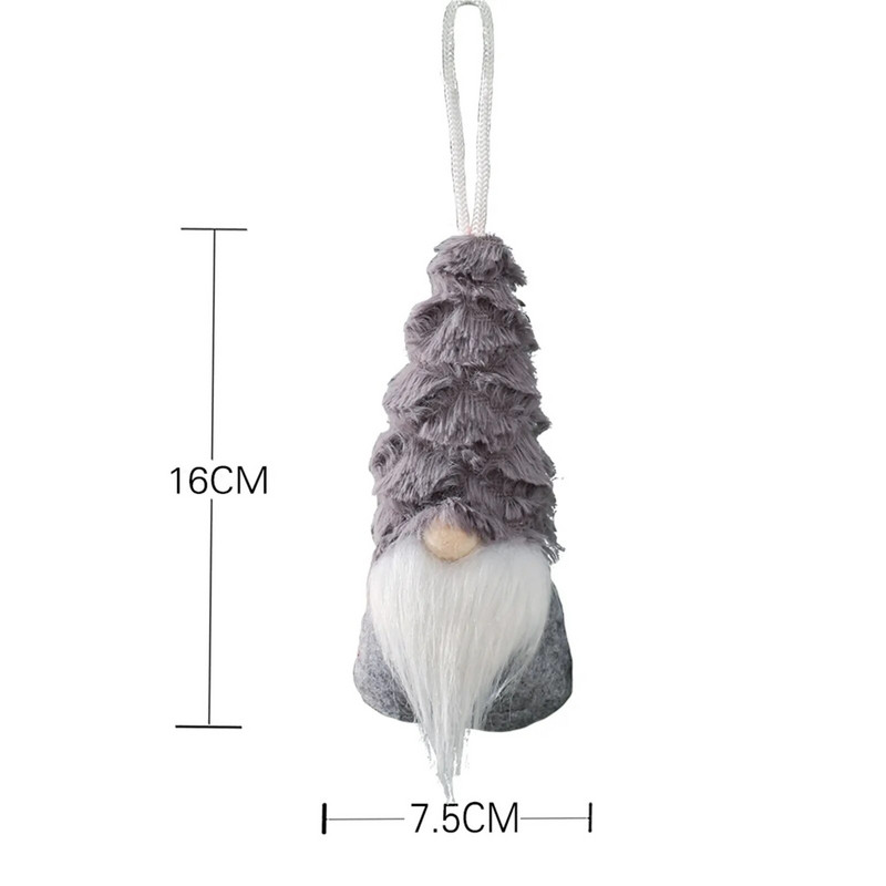 2023. gada Ziemassvētku rotājumi. Jauki rūķīši bezsejas rūķīšu lelle Ziemassvētku eglītes piekaramie rotājumi, rotājumi mājas bērniem, dāvana