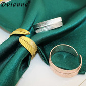 Χρυσό δαχτυλίδι χαρτοπετσέτας 12 τεμ. Φθινοπωρινή θήκη χαρτοπετσέτας για το γαμήλιο πάρτι των ευχαριστιών Χριστουγεννιάτικα συμπόσια Διακόσμηση τραπεζιού σπιτιού HWL05