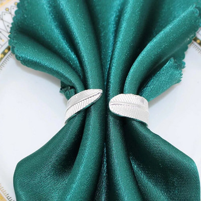 Χρυσό δαχτυλίδι χαρτοπετσέτας 12 τεμ. Φθινοπωρινή θήκη χαρτοπετσέτας για το γαμήλιο πάρτι των ευχαριστιών Χριστουγεννιάτικα συμπόσια Διακόσμηση τραπεζιού σπιτιού HWL05