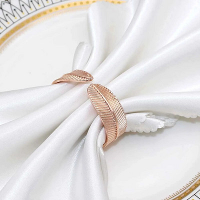 Χρυσό δαχτυλίδι χαρτοπετσέτας 12 τεμ. Φθινοπωρινή θήκη χαρτοπετσέτας για το γαμήλιο πάρτι των ευχαριστιών Χριστουγεννιάτικα συμπόσια Διακόσμηση τραπεζιού σπιτιού HWL05