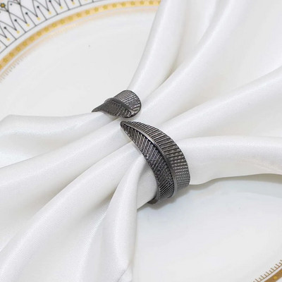 Χρυσό δαχτυλίδι χαρτοπετσέτας 12 τεμ. Φθινοπωρινή θήκη χαρτοπετσέτας για το γαμήλιο πάρτι των ευχαριστιών Χριστουγεννιάτικα συμπόσια Διακόσμηση τραπεζιού σπιτιού HWL05