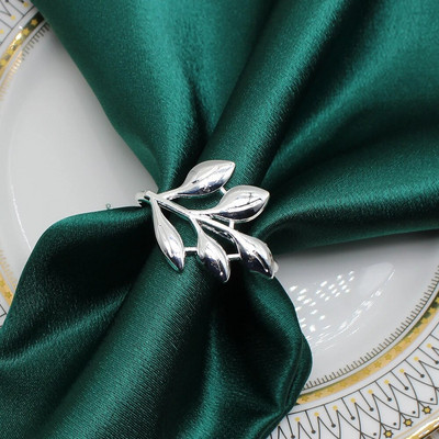 Χρυσό δαχτυλίδι χαρτοπετσέτας 12 τεμ. Φθινοπωρινή θήκη χαρτοπετσέτας για το γαμήλιο πάρτι των ευχαριστιών Χριστουγεννιάτικα συμπόσια Διακόσμηση τραπεζιού σπιτιού HWL05