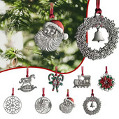 Ziemassvētku kulons Ziemassvētku eglīšu rotājumi Piekārti metāla dāvana DIY Ziemassvētku vecīša rotājumi bērniem Rotaļlietas Klauss Sniegavīrs Ballīte R9Q4