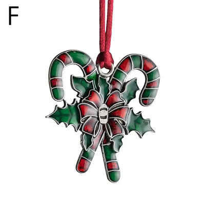 Ziemassvētku kulons Ziemassvētku eglīšu rotājumi Piekārti metāla dāvana DIY Ziemassvētku vecīša rotājumi bērniem Rotaļlietas Klauss Sniegavīrs Ballīte R9Q4