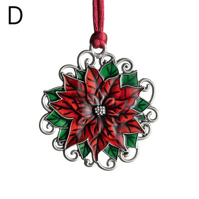 Ziemassvētku kulons Ziemassvētku eglīšu rotājumi Piekārti metāla dāvana DIY Ziemassvētku vecīša rotājumi bērniem Rotaļlietas Klauss Sniegavīrs Ballīte R9Q4