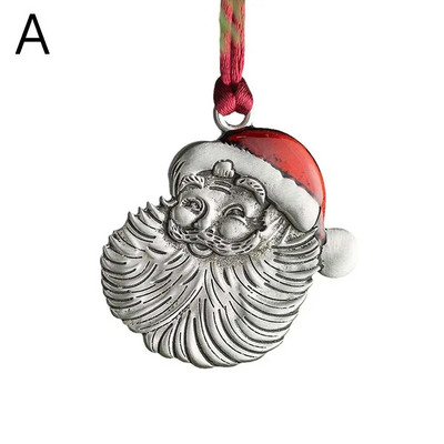 Ziemassvētku kulons Ziemassvētku eglīšu rotājumi Piekārti metāla dāvana DIY Ziemassvētku vecīša rotājumi bērniem Rotaļlietas Klauss Sniegavīrs Ballīte R9Q4