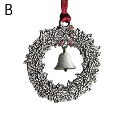 Ziemassvētku kulons Ziemassvētku eglīšu rotājumi Piekārti metāla dāvana DIY Ziemassvētku vecīša rotājumi bērniem Rotaļlietas Klauss Sniegavīrs Ballīte R9Q4