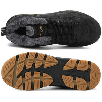 Γνήσιες χειμερινές ανδρικές μπότες υψηλής ποιότητας, ζεστές μπότες στρατού Ανδρικές αδιάβροχες μπότες χιονιού 2022 Αντιολισθητικά δερμάτινα ανδρικά παπούτσια