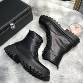 Μπότες Ανδρικά Δερμάτινα Φθινοπωρινά και Χειμώνα Plus Velvet Ανδρικά παπούτσια Βρετανικά ψηλά παπούτσια Trend Ανδρικές μπότες Μπότες εργαλείων