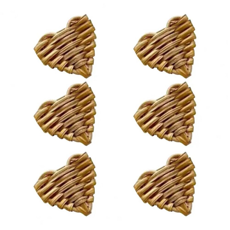 Rudens salvešu gredzenu komplekts no 6 vintage salvešu gredzeniem galda klāšanai ar rokām darināts rotangpalmas salvetes gredzenu turētājs kāzām