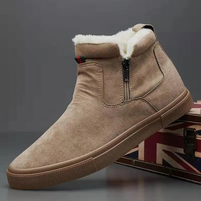 Meeste puuvillased kingad Meeste saapad Meeste lihtsad talvised Meeste kõrged puuvillased kingad Soojad ja paksu tallaga meeste vabaajajalatsid